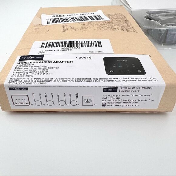 Lavales B06T6 Bluetooth 5.3 Transmitter for TV to 2 Wireless Headphones/Speakers - Picture 4 of 4